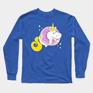 Unicorn Stuck in Donut Long Sleeve T-Shirt